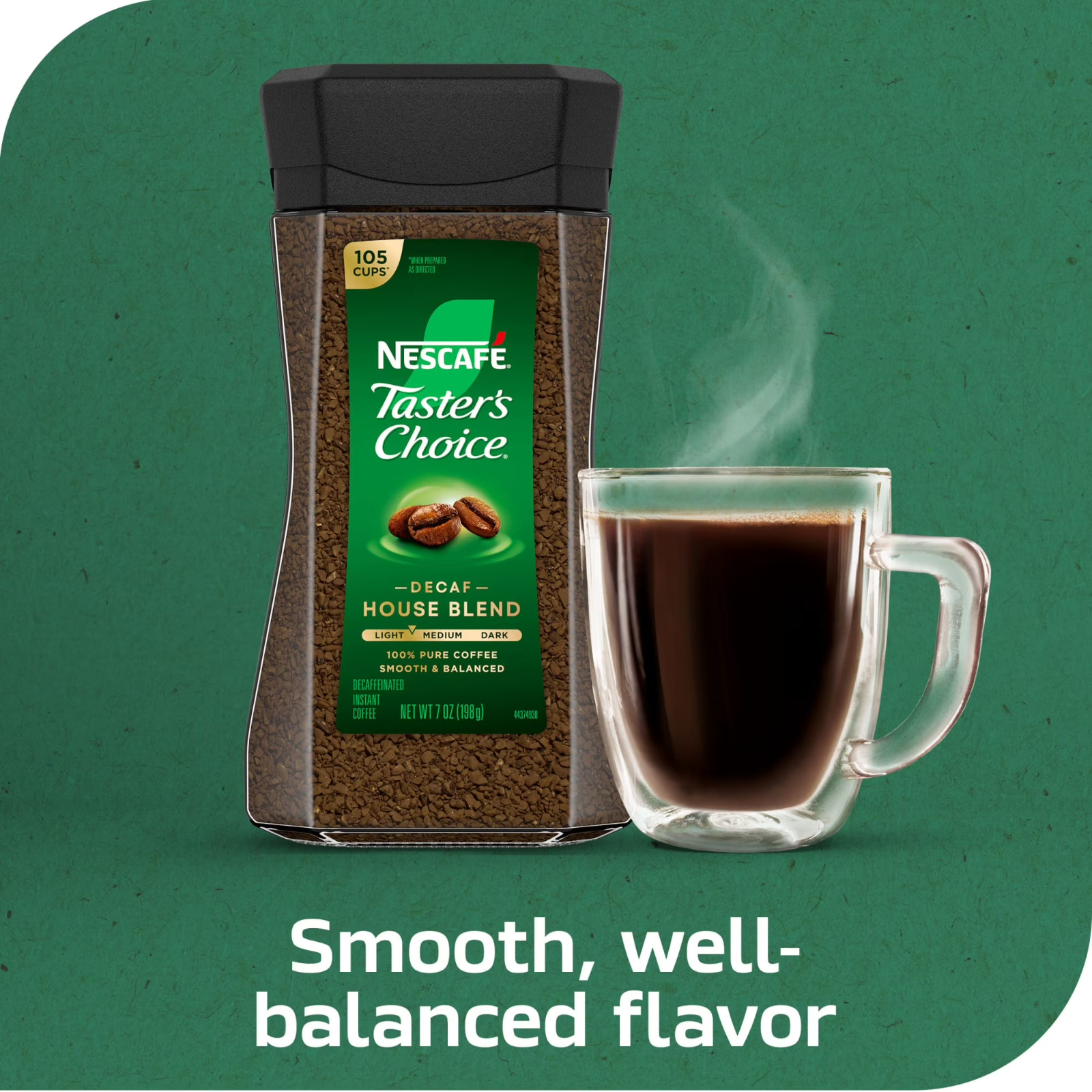 NESCAFÉ Taster's Choice Decaf House Blend, Medium Light Roast Instant Coffee gallery