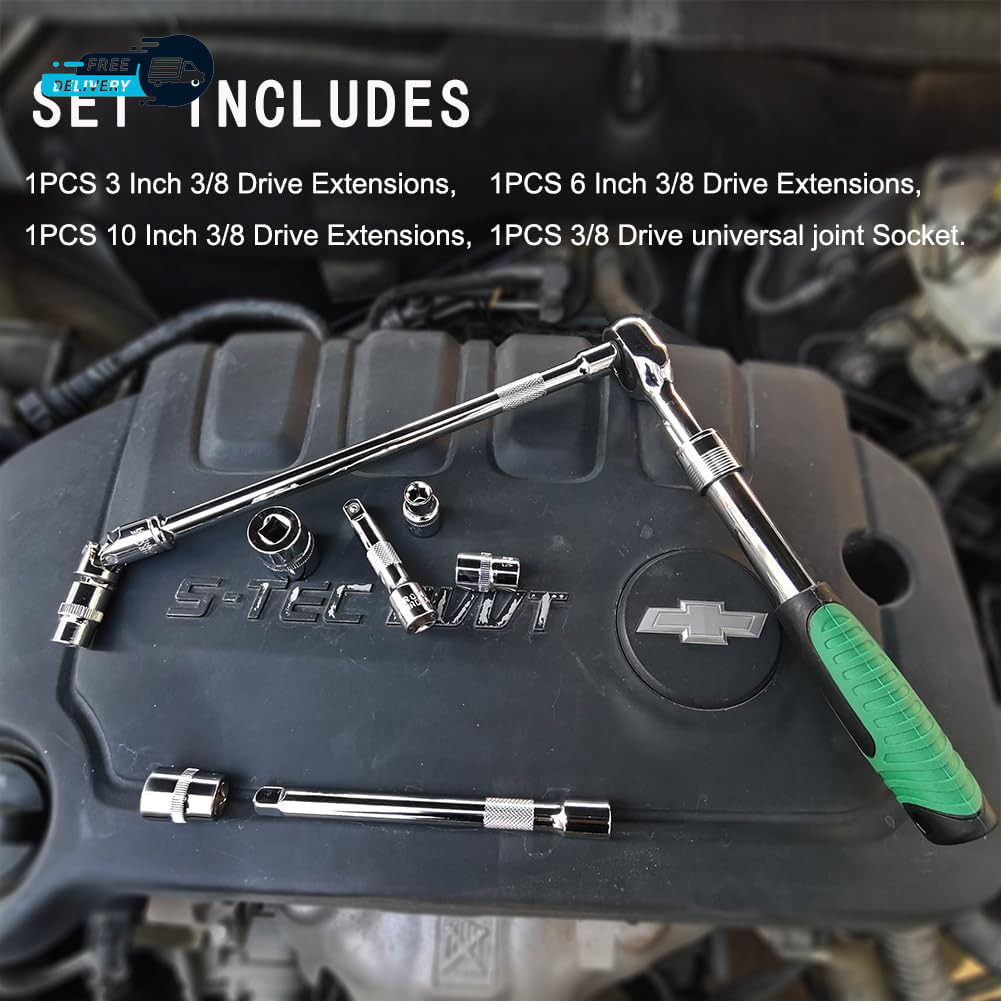 4 Piece 3/8 Inch Drive Extension Bar Set 3/8 Inch Drive Socket Extension gallery