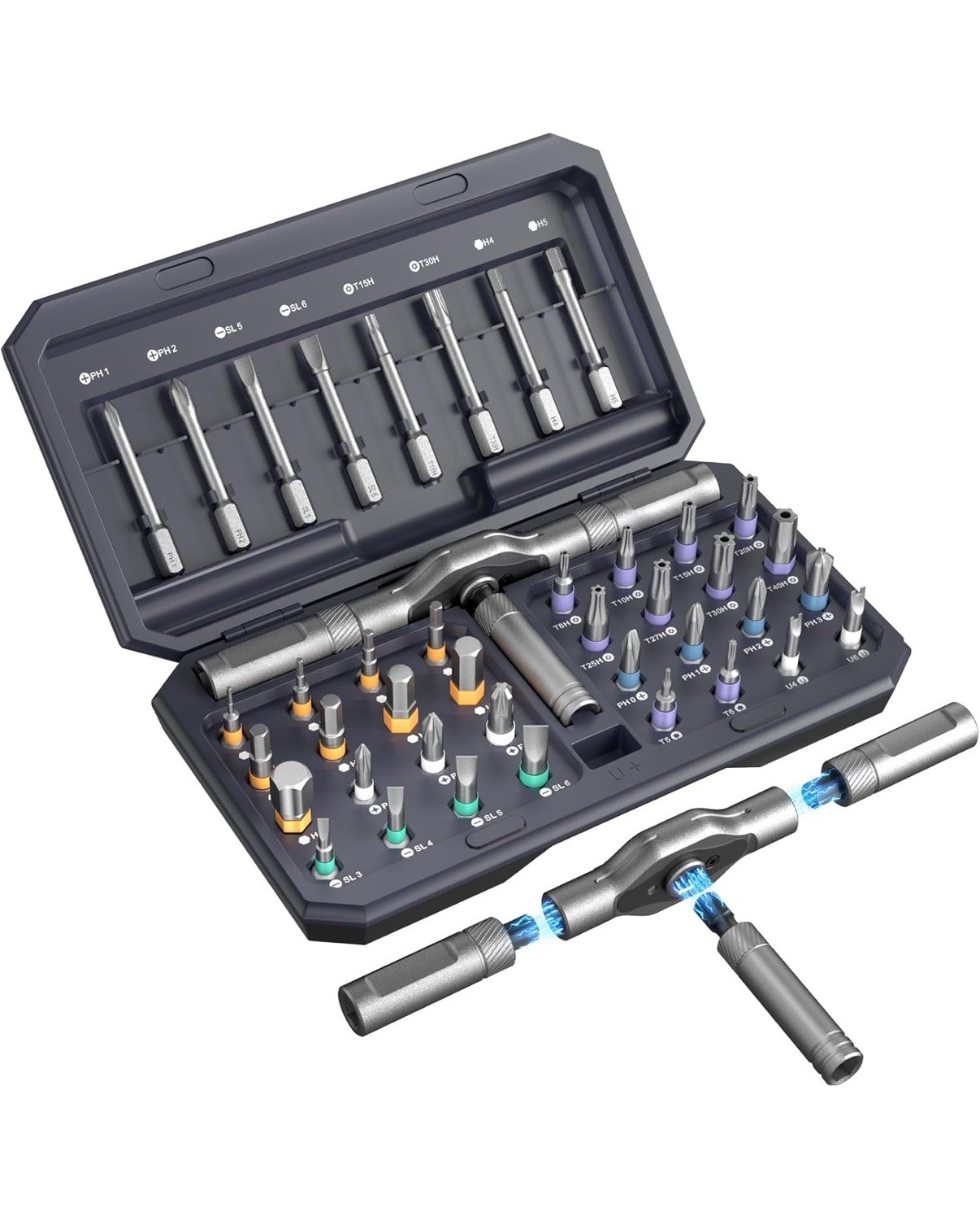 42 in 1 Magnetic Bit Ratchet Screwdriver Set With Detachable Ratchet Handle gallery