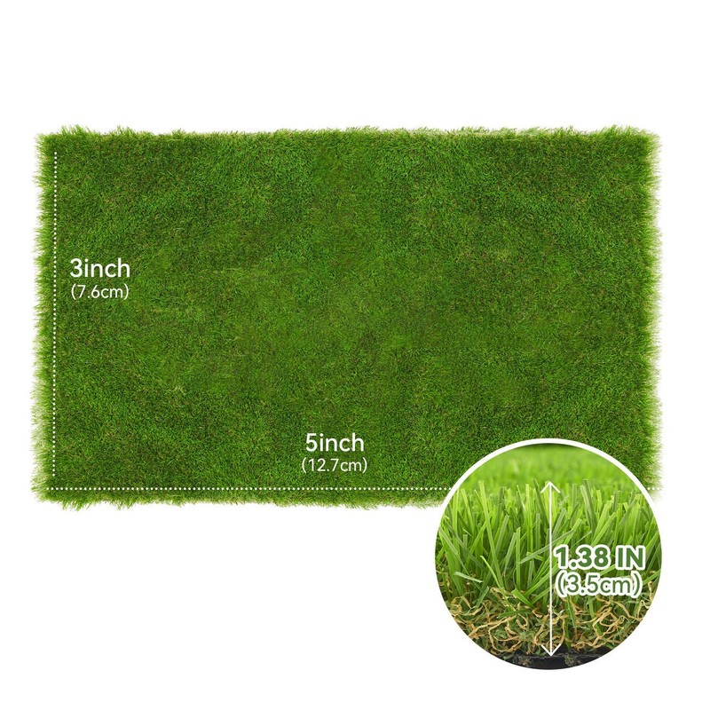Premium High Density Soft 35mm Odorless Artificial Grass Rug Easy Cut Clean gallery
