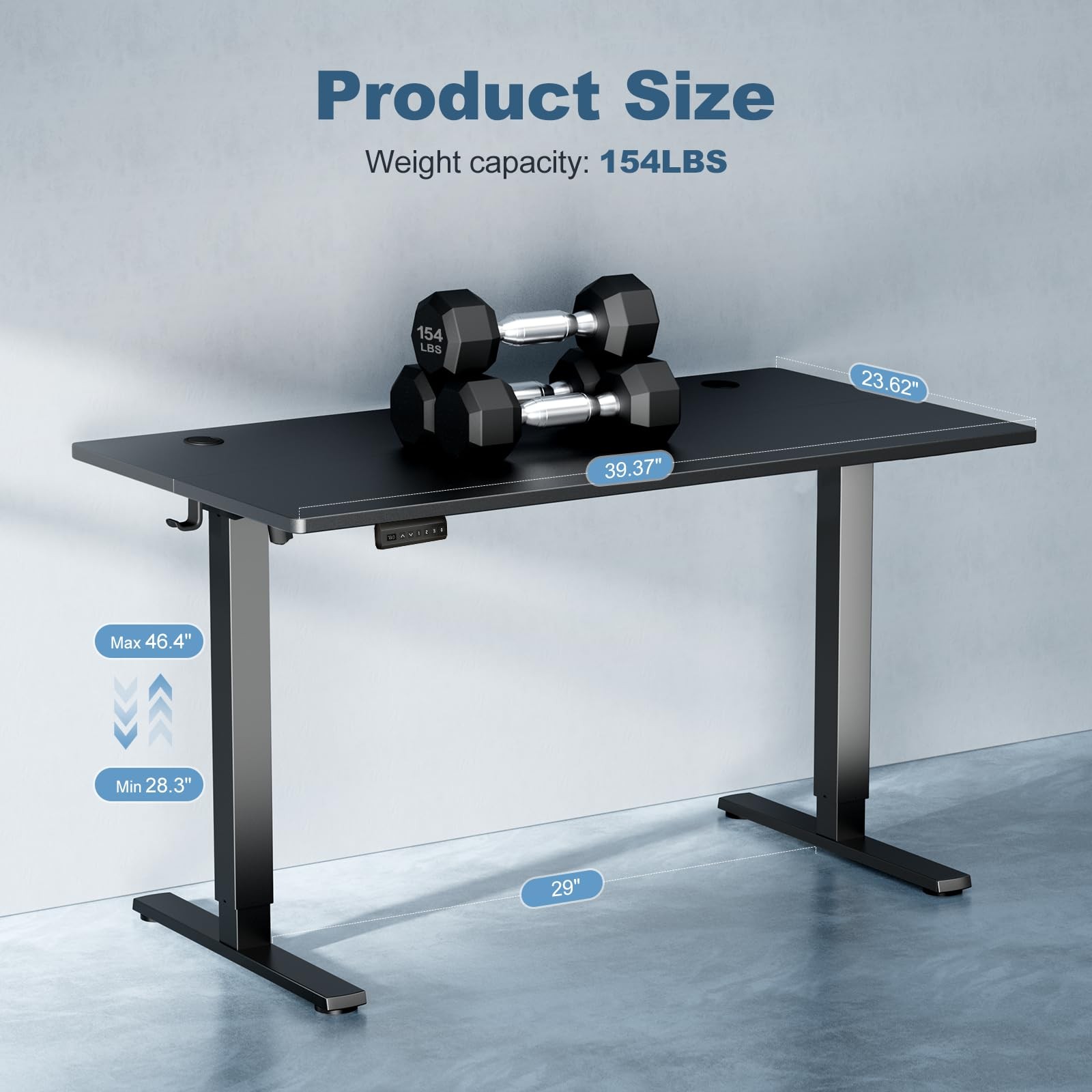 DUMOS 40 Inch Electric Standing Desk Height Adjustable, Sit to Stand Up Compu... gallery
