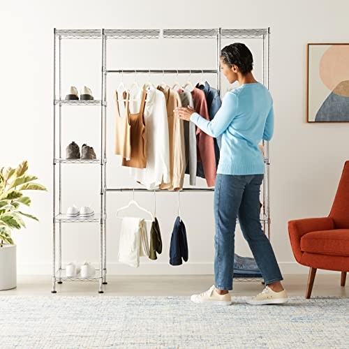 Amazon Basics Expandable Adjustable 57-80 x 14 x 72 inches (LxWxH), Chrome gallery