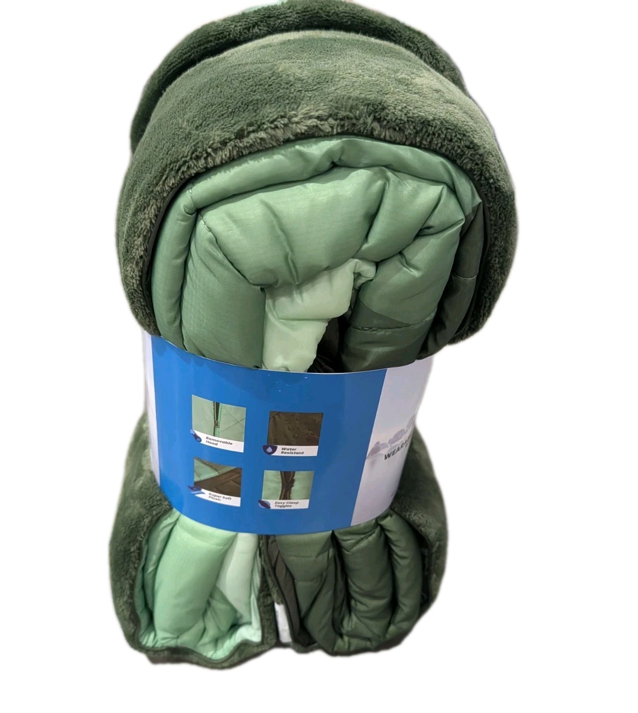 Below Zero Wearable Outdoor Blanket With Soft Plush Interior 72" X 54" gallery