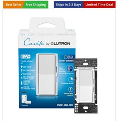 Diva Smart Dimmer Switch ELV+ for Caseta Lighting, 250-Watt LED, Neutral Requ…