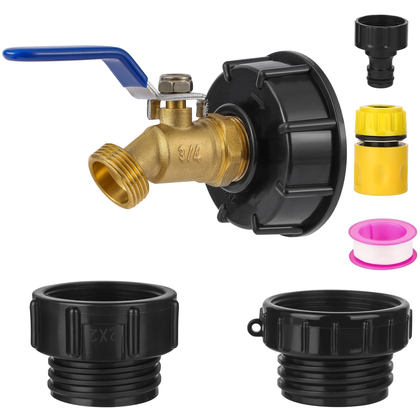 Gallon IBC Tote Hose Adapter,3-Size IBC Tote Adapter, 2.44" Fine、2 "Fine, and 2" gallery