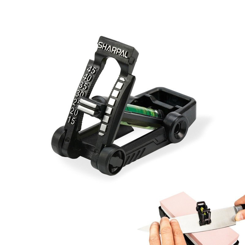 SHARPAL HOLDBUBBLE & ANGLE PYRAMID Whetstone Knife Blade Sharpener Angle Guide gallery