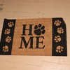 Black Machine Tufted Home Paws Doormat 18" x 30" - Damaged Slight Tear On 1 Edge gallery