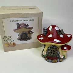 Cracker Barrel LED Lighted Mushroom Fairy House NIB Battery Operated