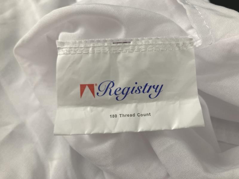 Set of 2 Registry Cotton Polyester Solid White King Size Pillowcases Cover Shams gallery