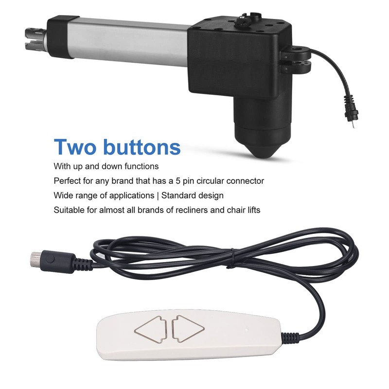 Lift Chair Remote Hand Control 2 Button 5 Pin USB Backlight replace Pride Remote gallery