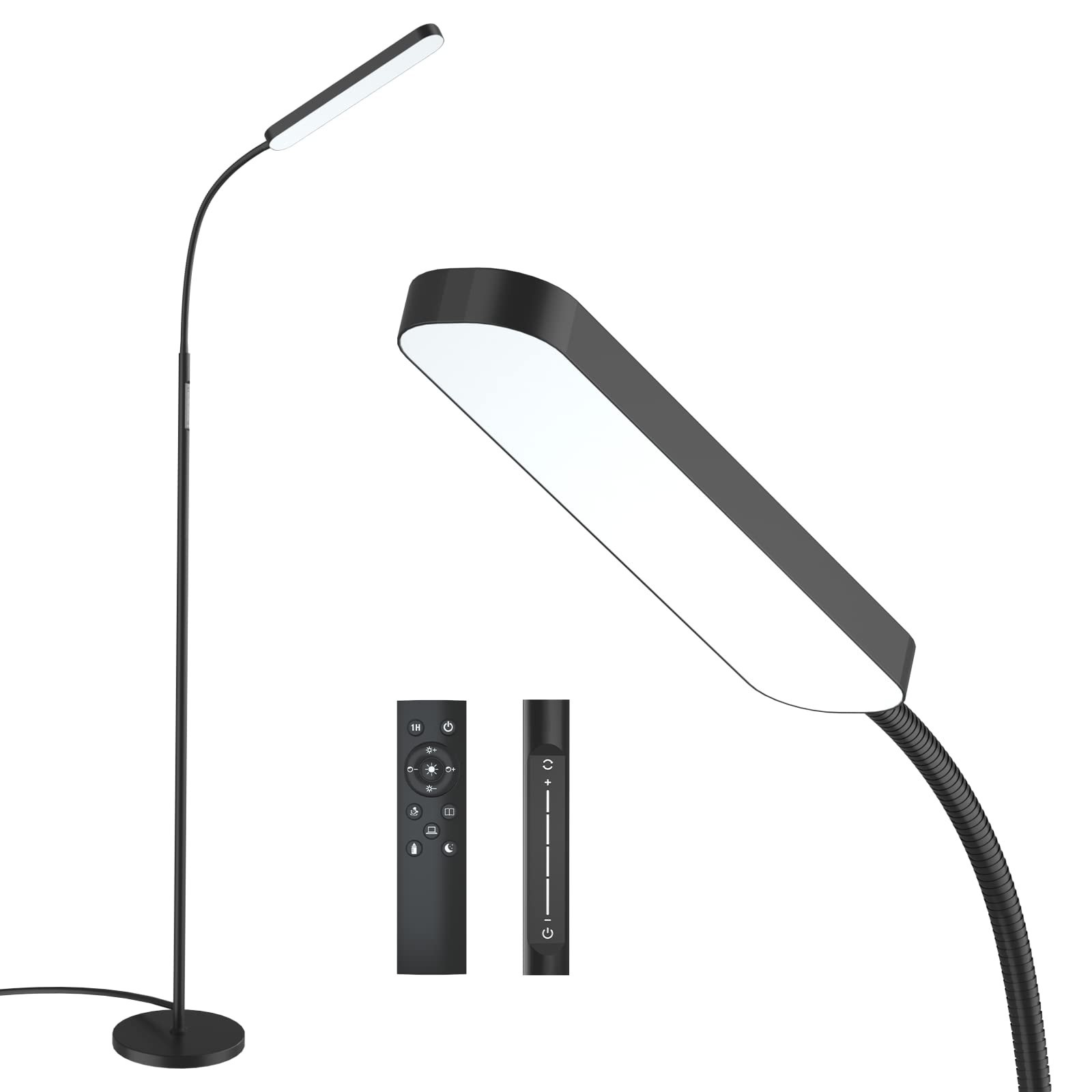Floor lamp, 15w/1000lm Bright LED Floor Lamp with Stepless Adjustable 3000K-6... gallery