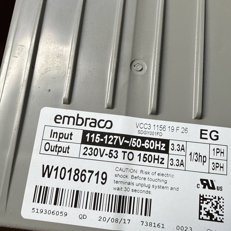 Whirlpool Embraco OEM Refrigerator Compressor Kit W10276644 gallery