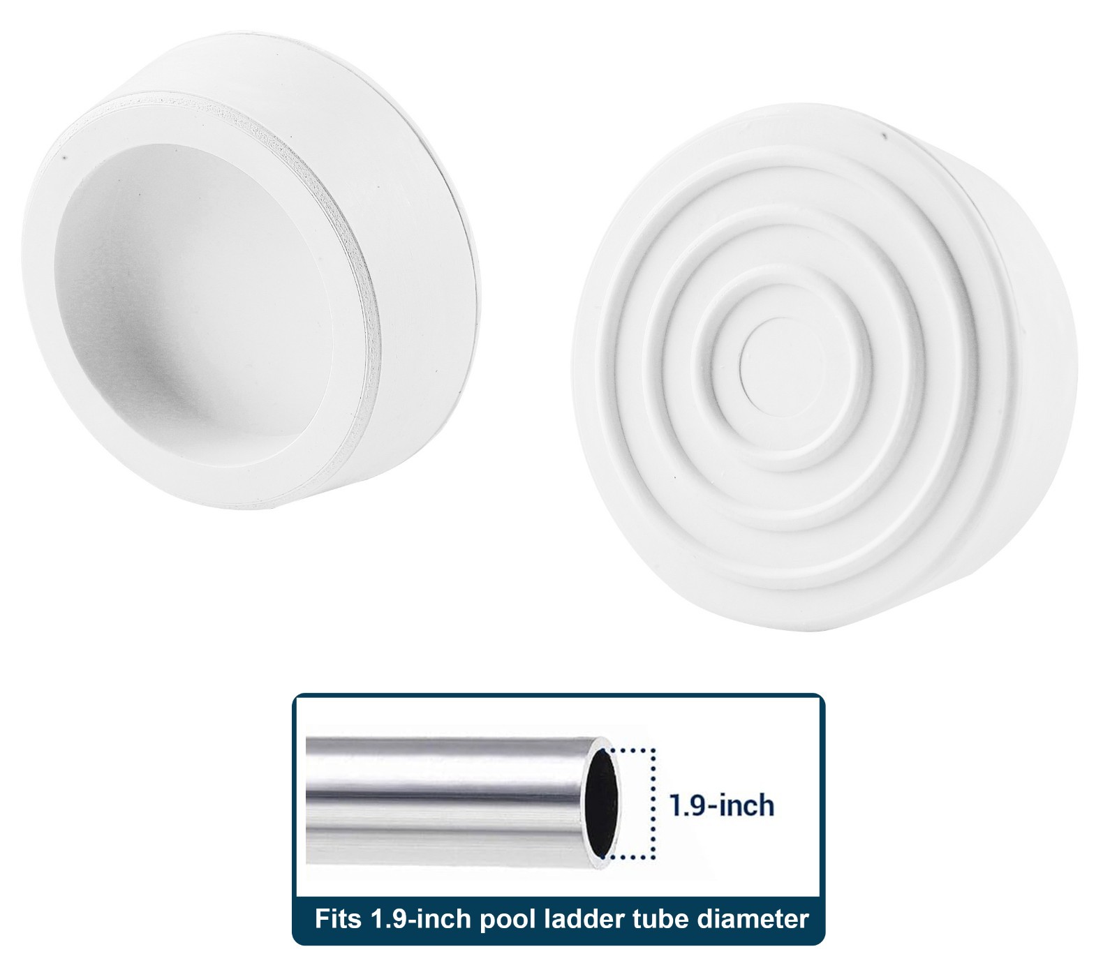 2 PACK - Inground Swimming Pool Ladder Outside Rubber Bumpers -Fit 1.9" Standard gallery