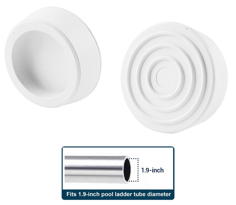 2 PACK - Inground Swimming Pool Ladder Outside Rubber Bumpers -Fit 1.9" Standard gallery
