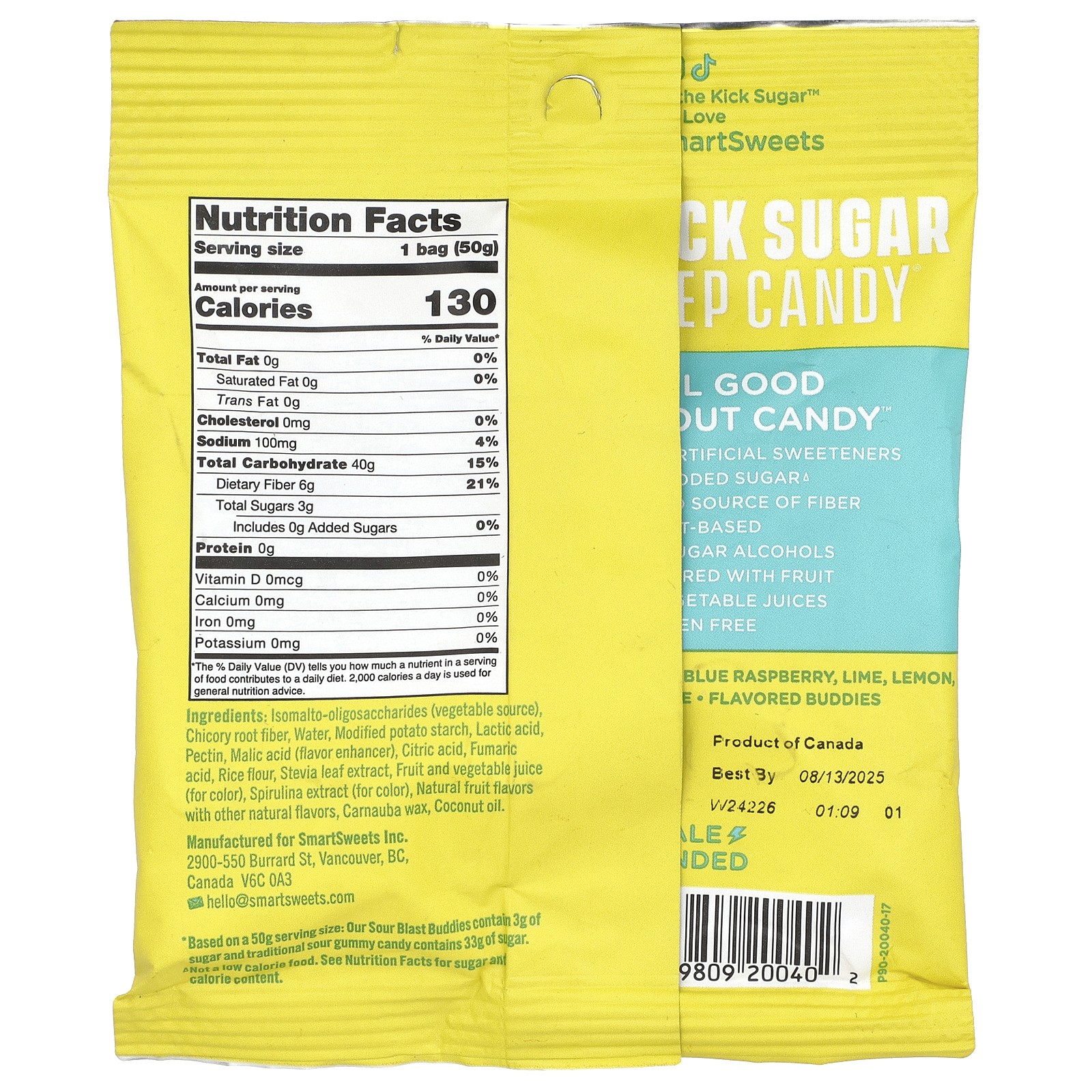 Sour Blast Buddies, Berry, Blue Raspberry, Lime, Lemon, Orange, 1.8 oz (50 g) gallery