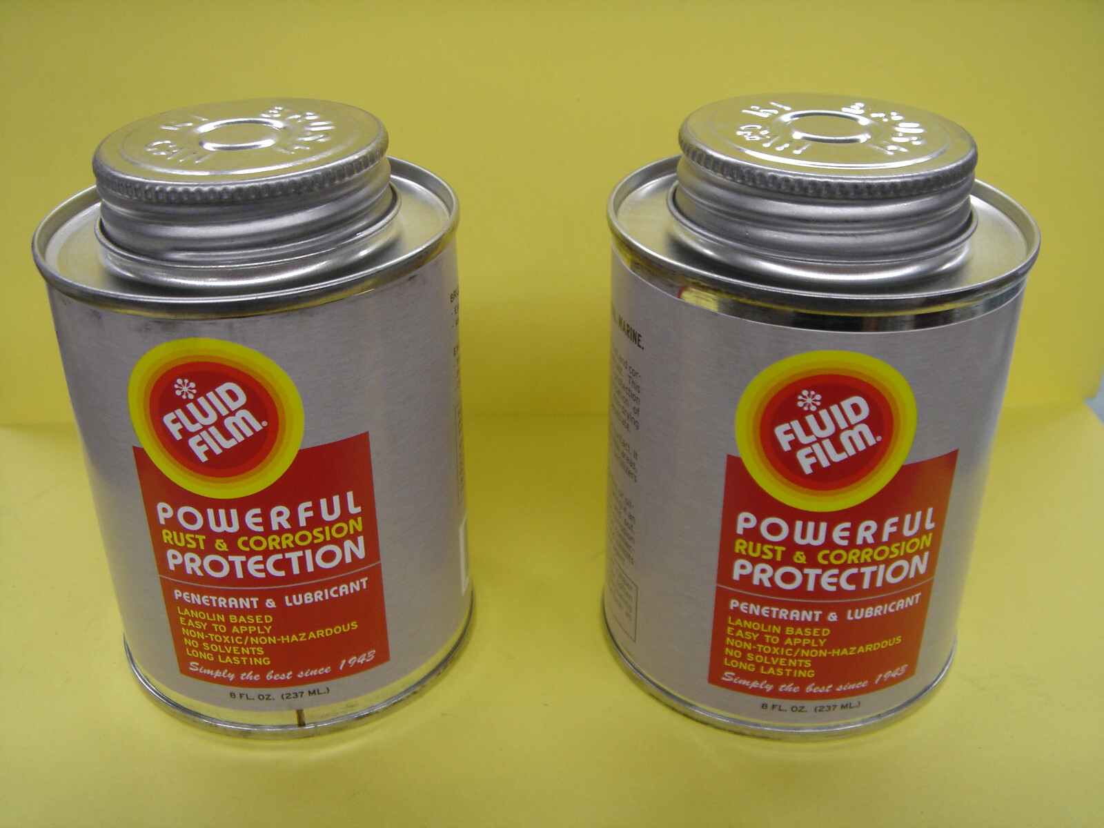 2pc 8oz cans Fluid Film Rust & Corrosion Protection-brush in can NEW & Unused gallery
