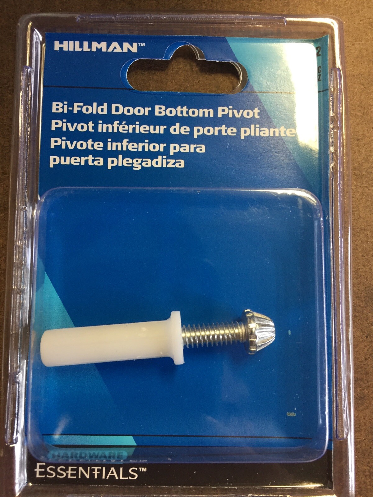 Part 851222 White Plastic Bottom Pivot, by Hillman, Single Item, Great Value, Ne gallery