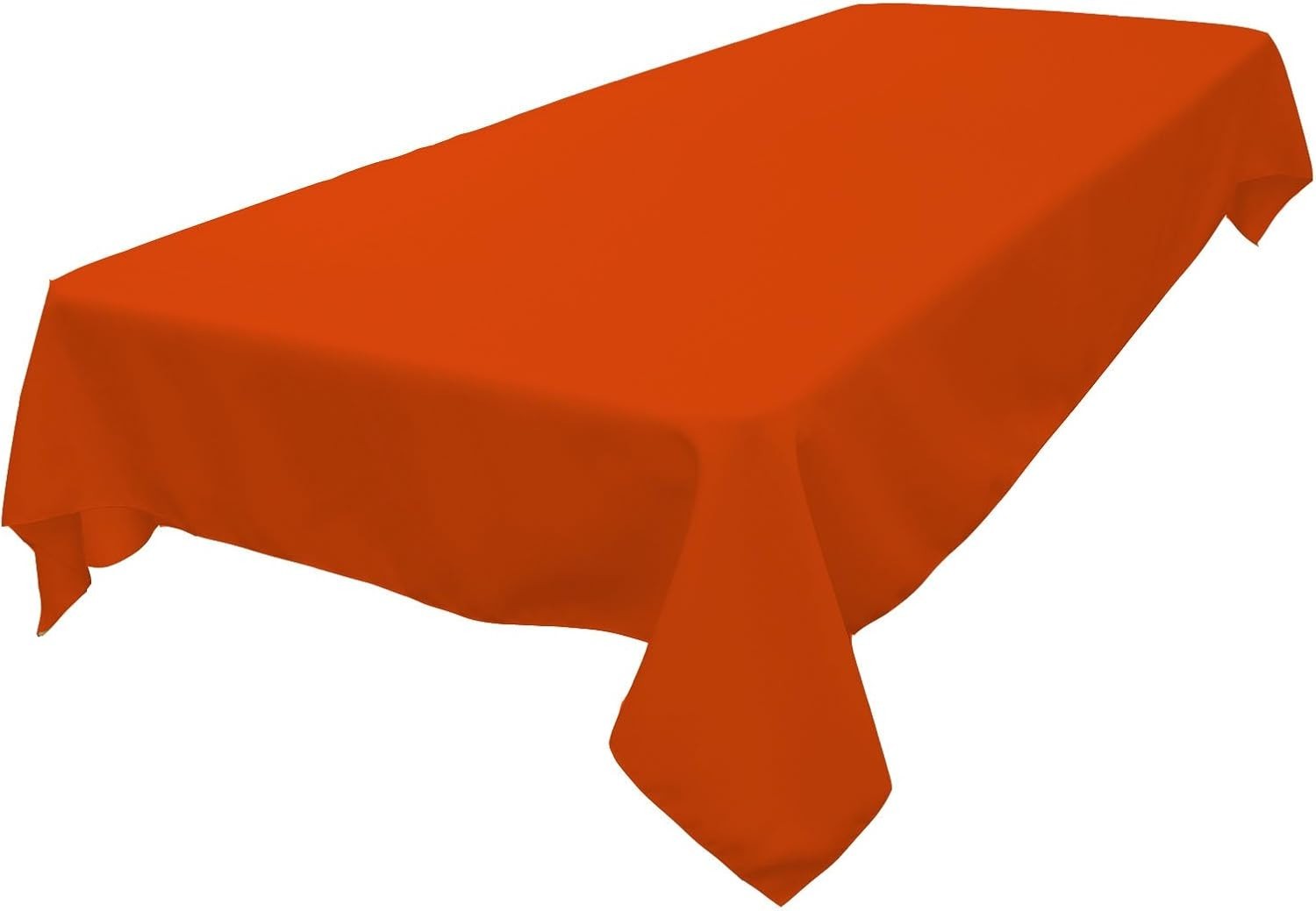 Washable Orange Rectangular Polyester Poplin Table Cover - Durable, Stain-Free gallery