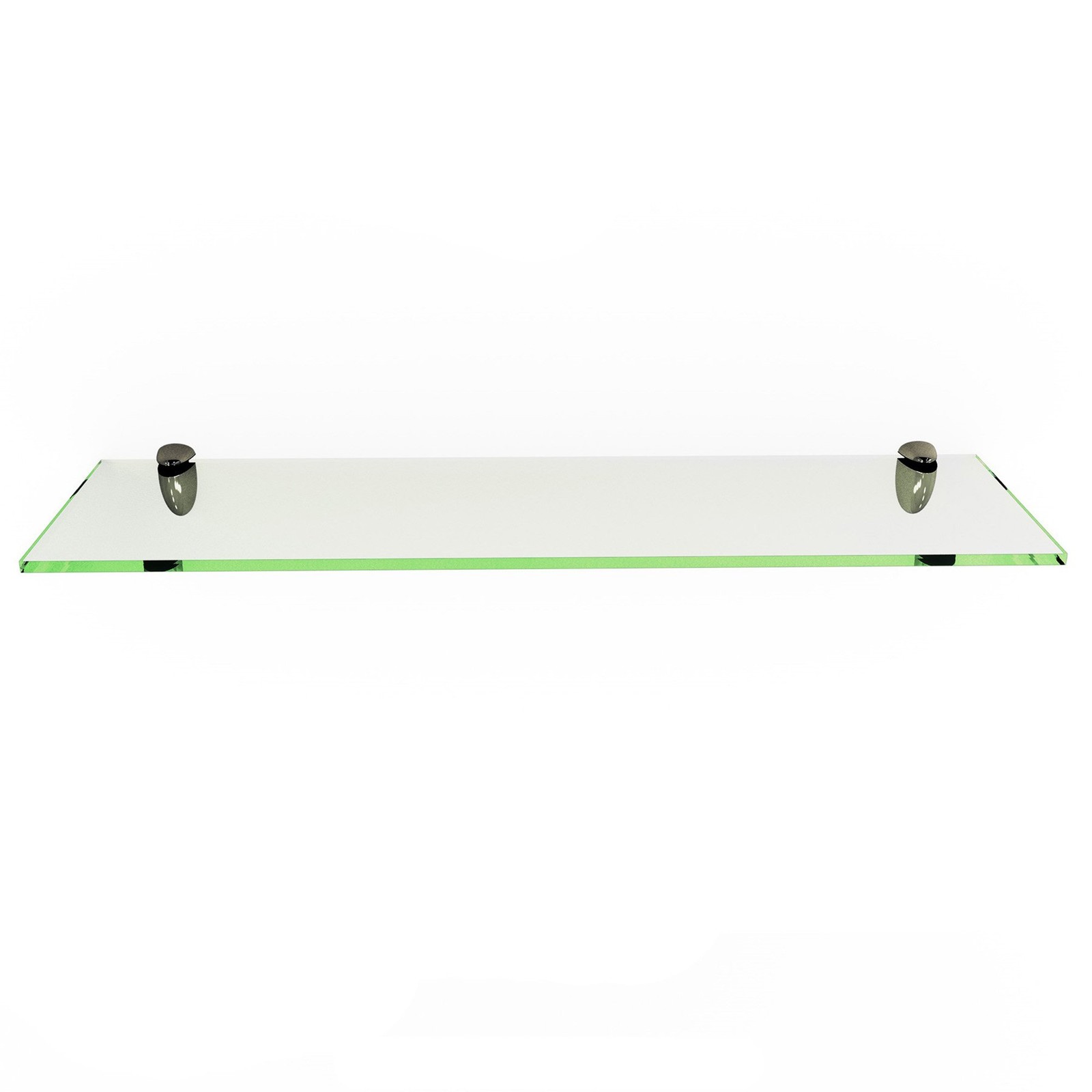 Bathroom Shelf 4-3/4" x 27"- 3/8 Inch Thick Tempered Glass Shelf with 2 Chrom... gallery