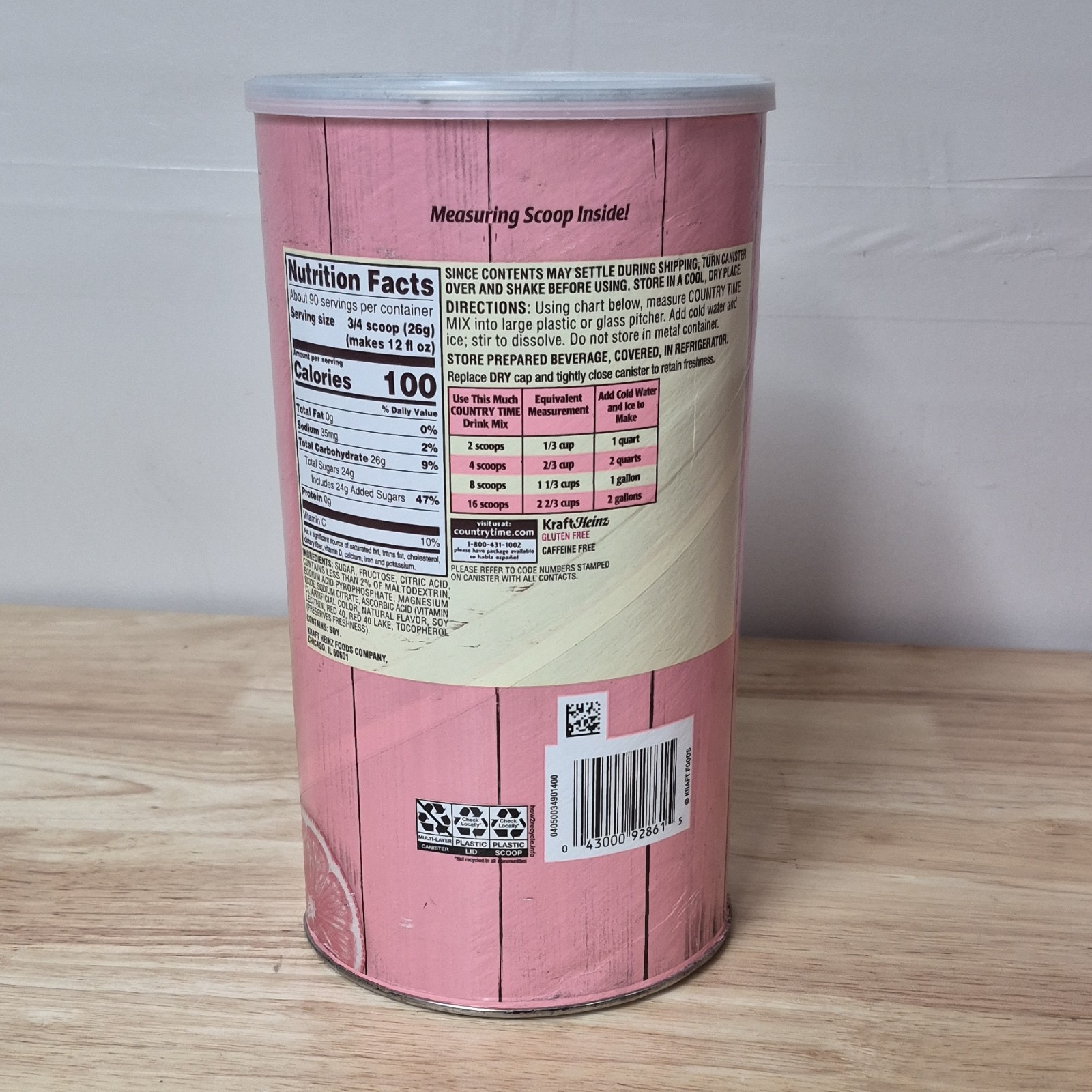 Country Time Pink Lemonade 5 lb 2.5 oz Caffeine Free No Artificial Flavors gallery