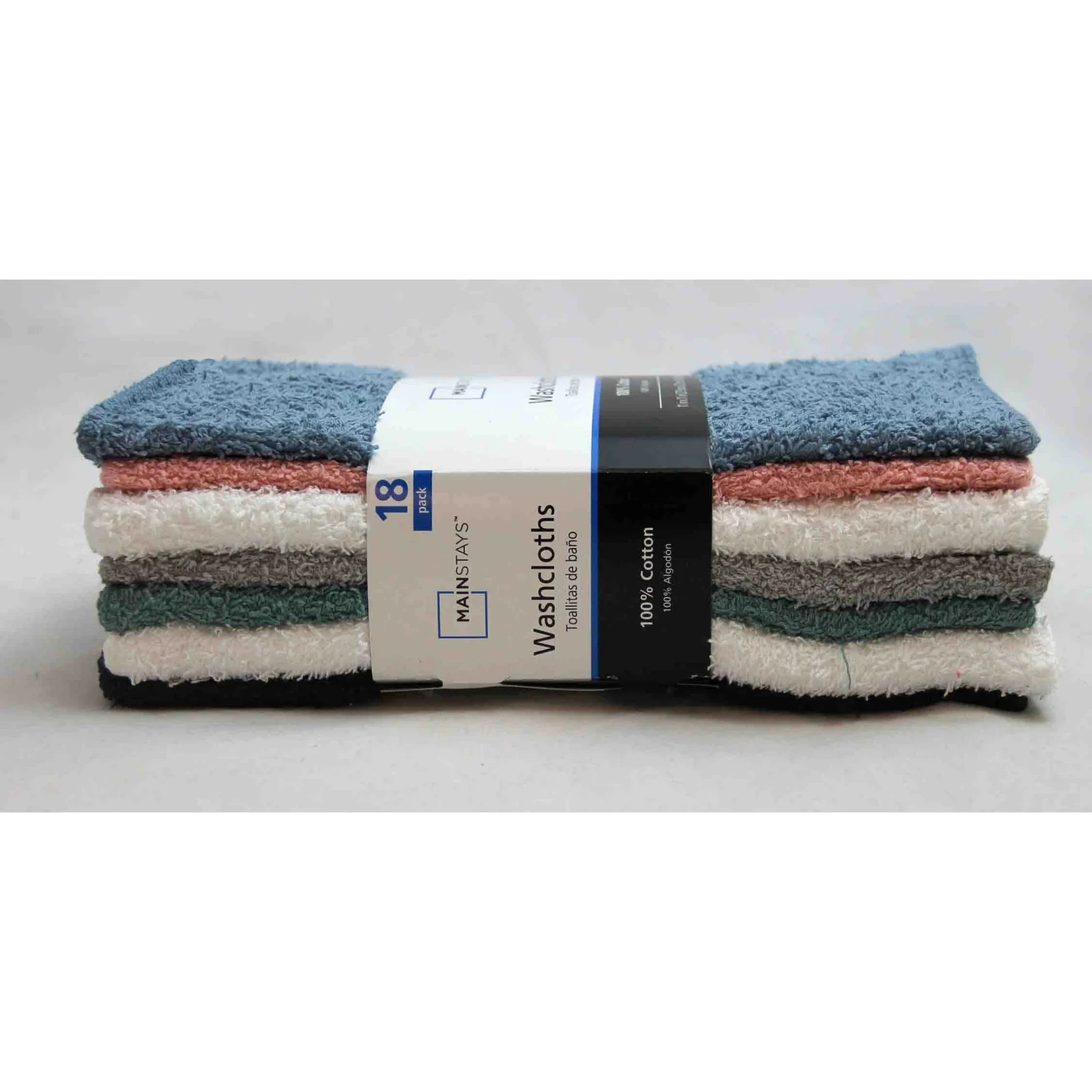 Mainstays 18-Pack Washcloth Bundle, Pastel gallery