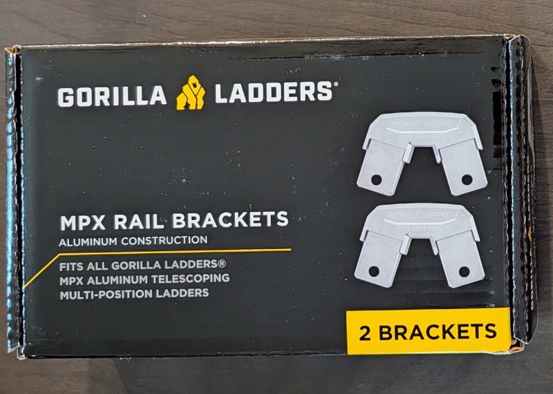 Gorilla Ladders Rail Brackets Lightweight Aluminum Construction 2-Sturdy Trestle gallery