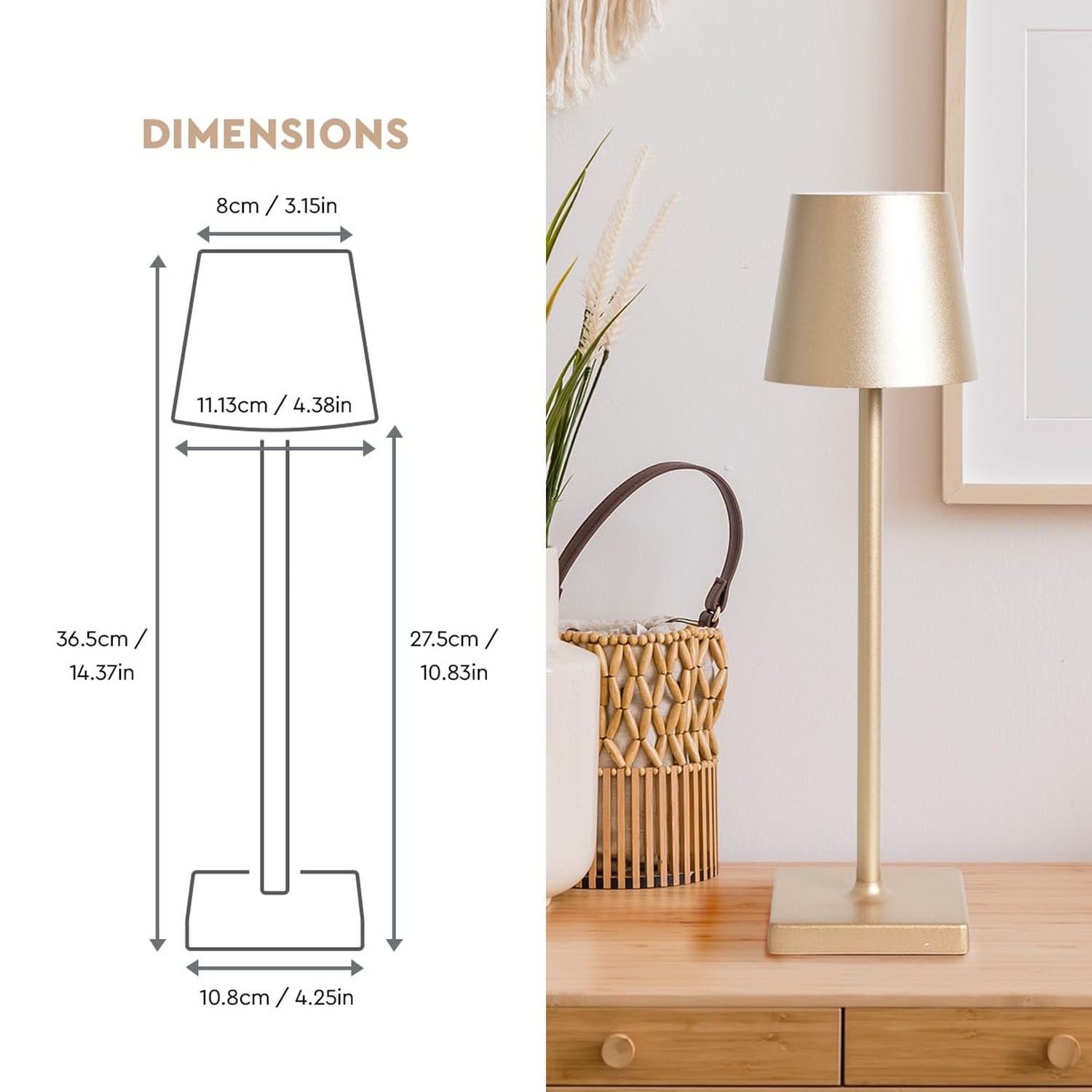 IP54 Poldina Rechargeable Table Lamp,Cordless Waterproof LED Lamp,5200 mah,Di... gallery