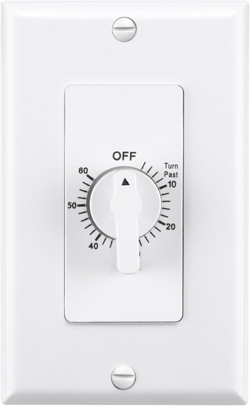 Versatile Mechanical Countdown Timer Switch for Exhaust Fan & Lights - 1 Pack gallery