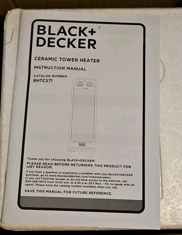 BLACK+DECKER Ceramic Tower Heater BHTC571 gallery