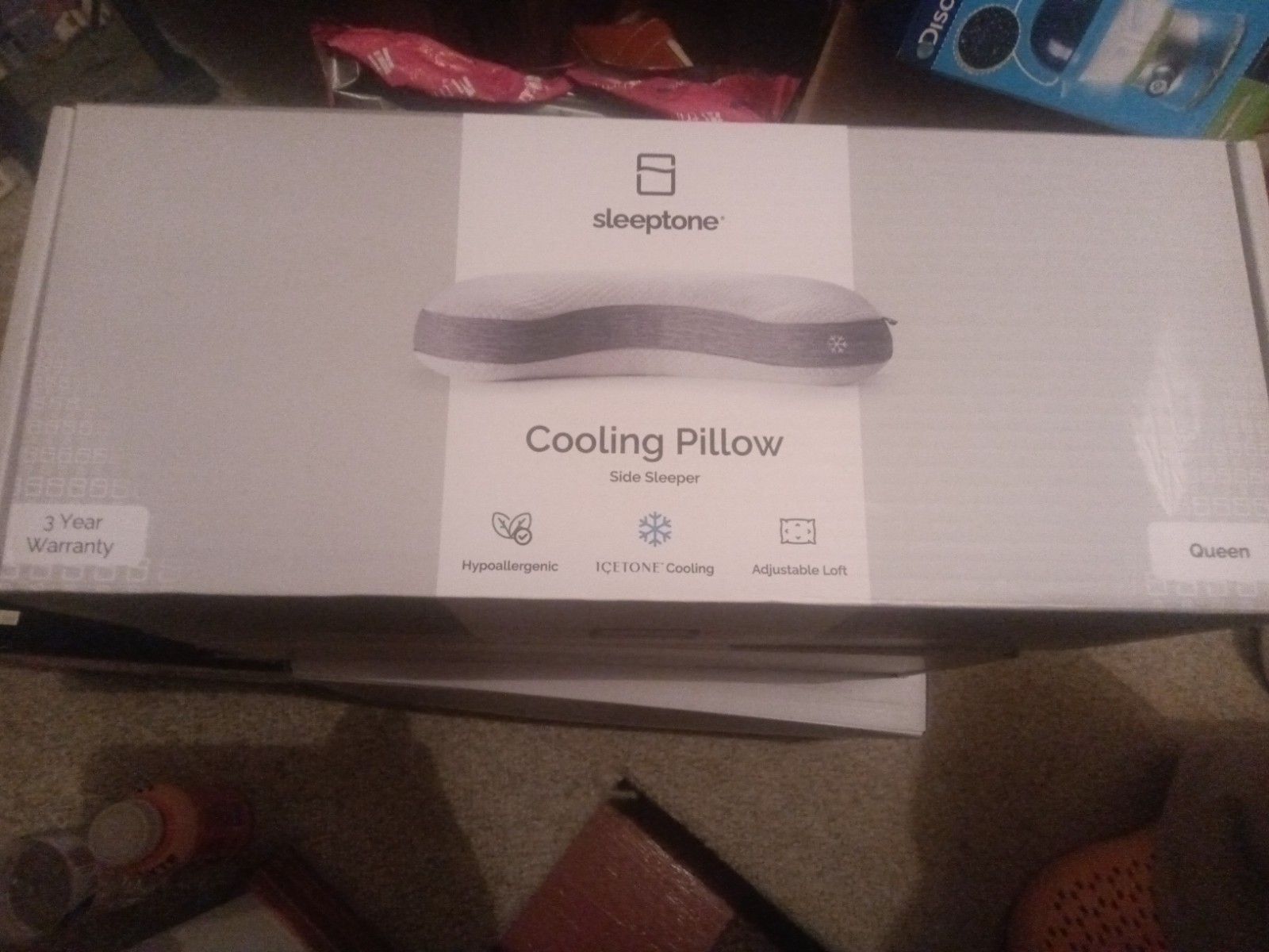 New in Box Sleeptone Cooling Pillow,Side Sleeper, Hypoallergenic, 3Year Warranty gallery