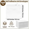 1000 Pcs Envelopes with Self Adhesive 4.25x6.25 In White Invitation A4 gallery