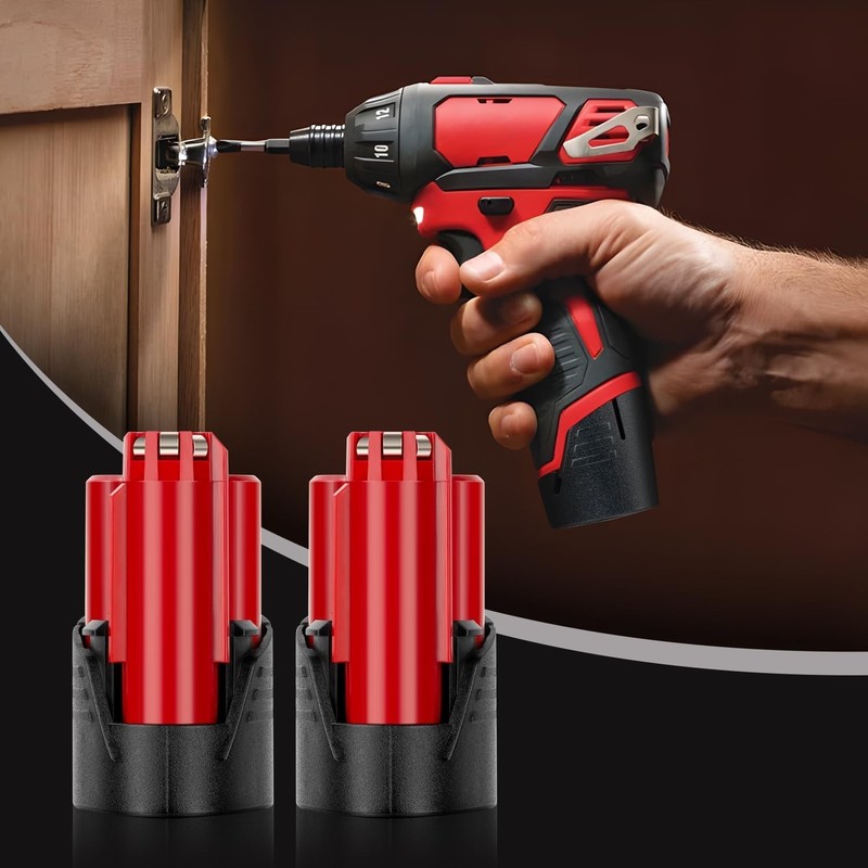 Upgraded 4.0Ah 2Packs Replacement for Milwaukee M12 12V Lithium Ion Battery, ... gallery
