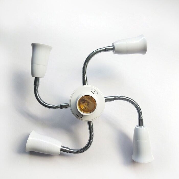 Adjustable Base Light Socket Splitter E26 Bulb Holder 2 3 4 5 In 1 Way Adapter gallery