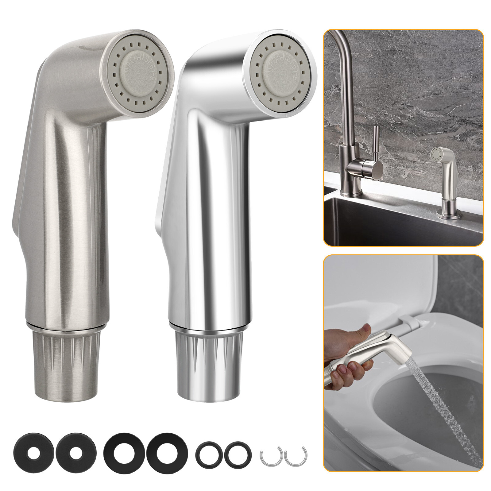 Kitchen Sink Side Sprayer Quick Connector Universal For Faucet Head Replacement gallery