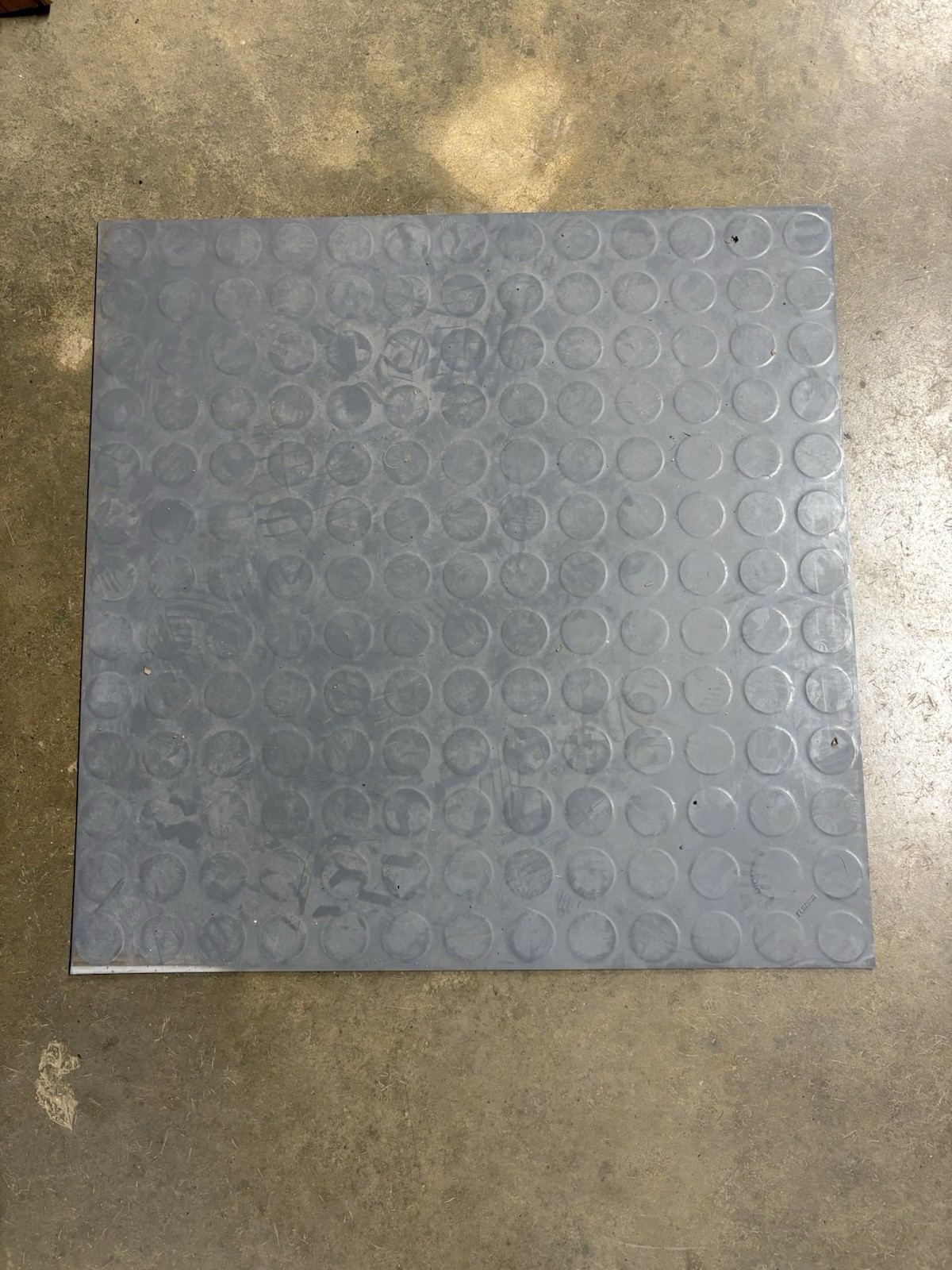 New Roppe Rubber Floor Tiles Dark Gray Color 19 11/16" X 19 11/16" Perfect DIY gallery
