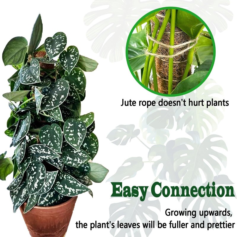 2 Pack 17 Inch Moss Pole Stackable Moss Poles for Climbing Plants Monstera Tall gallery