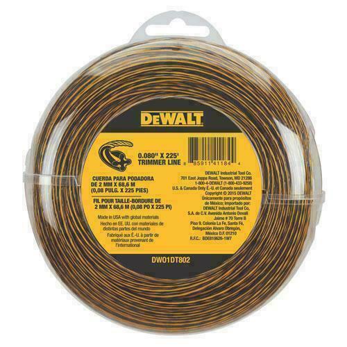 DEWALT WEEDEATER LINE TRIMMER LINE .080X225' #DW01DT802 WACKER STRING NEW7030521 gallery