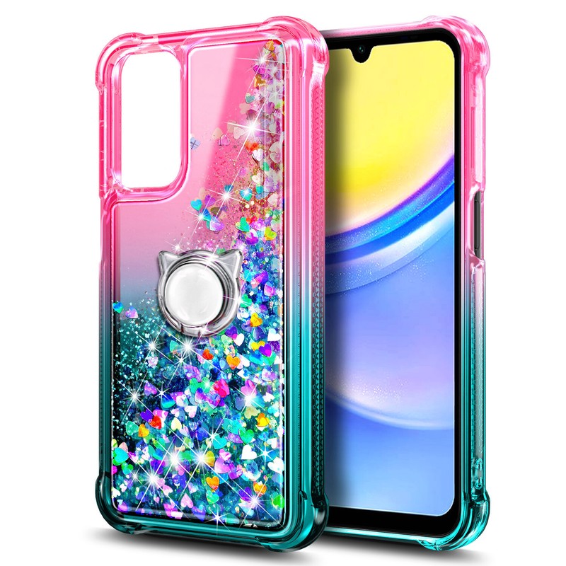 For GABB PHONE 4 PRO Case Liquid Glitter Phone Cover w/ Tempered Glass & Lanyard gallery