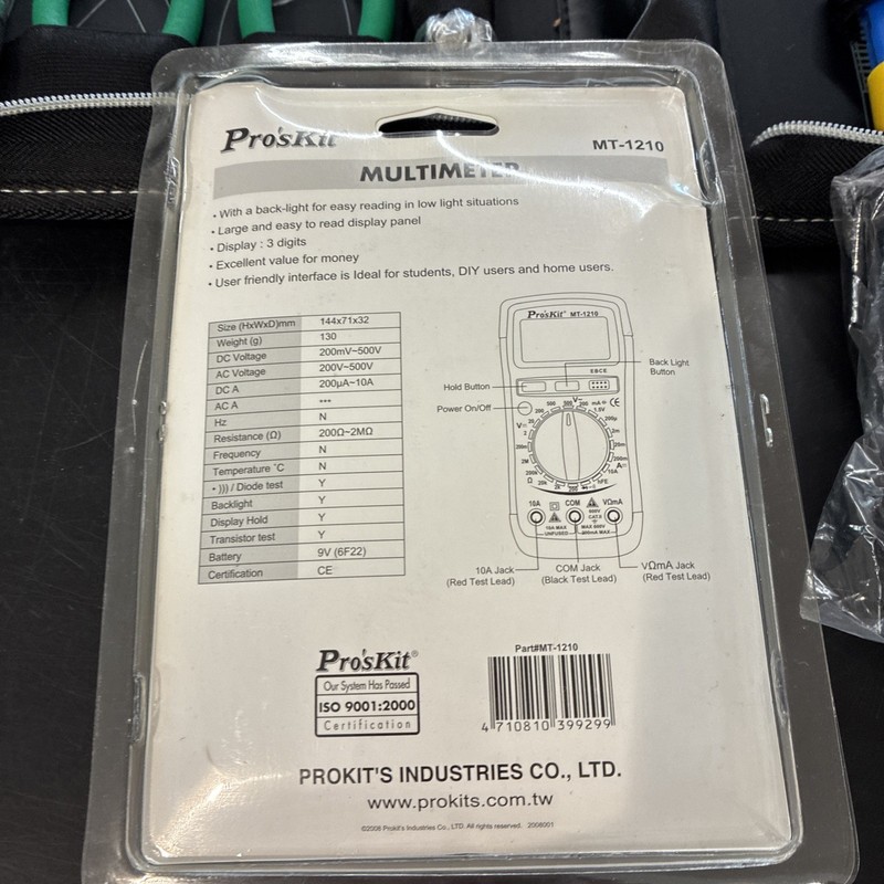Pro'sKit PK-616 Professional Electronics Tool Kit Multimeter 1210 New with Case gallery