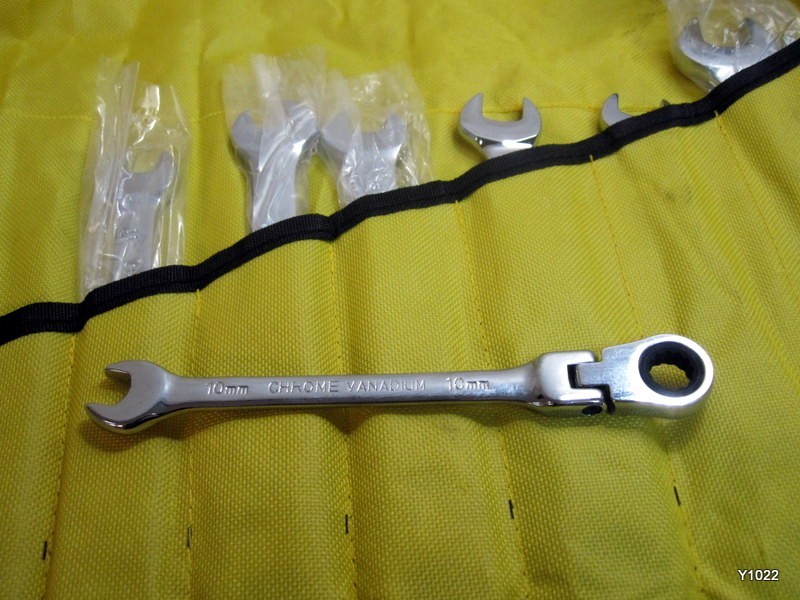 (9 PCS) 6mm - 17mm Flex-Head Ratcheting Combination Wrench Metric 12 Point gallery