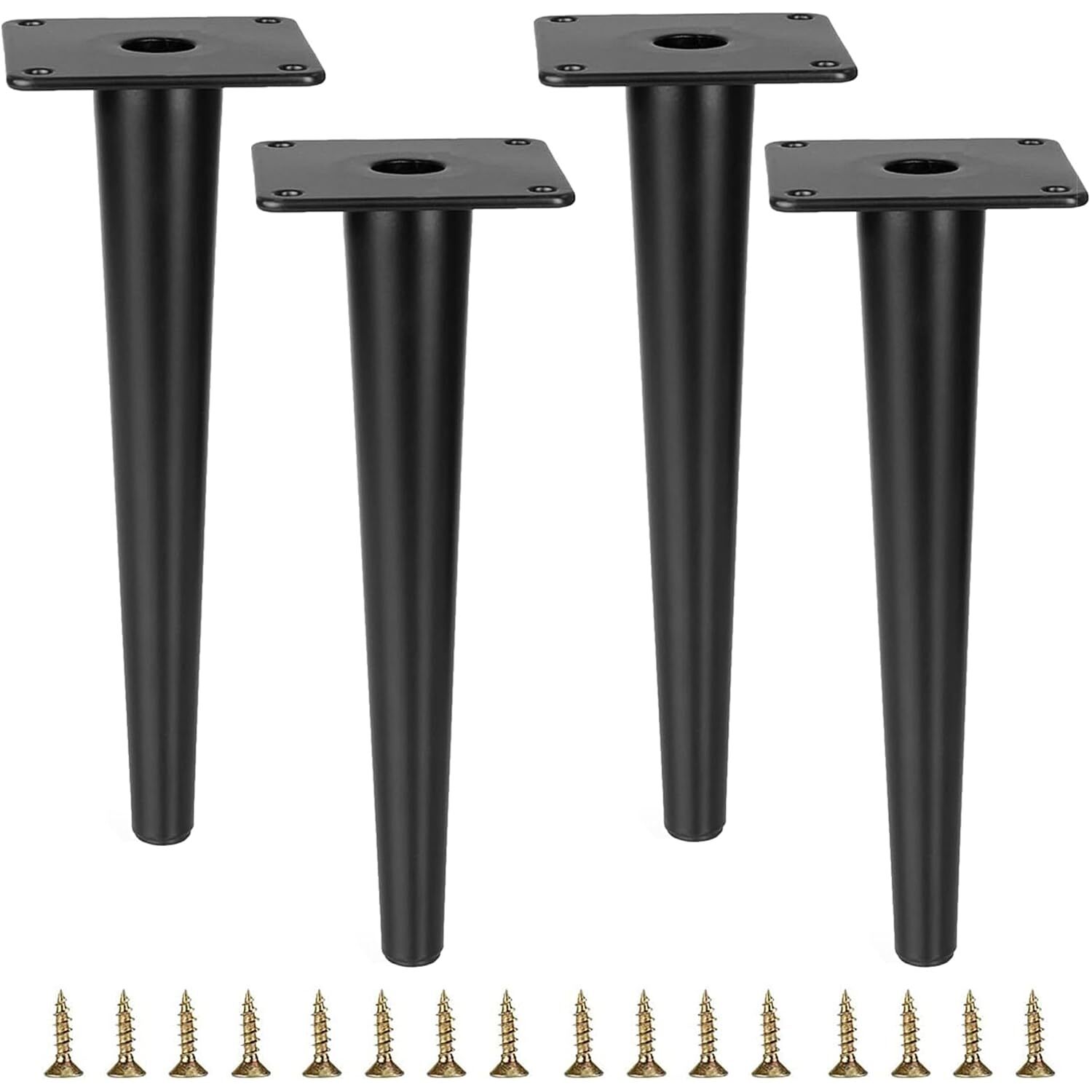 4pcs 9 7/8 Inch 25cm Matte Black Metal Adjustable Furniture Cabinet Legs gallery