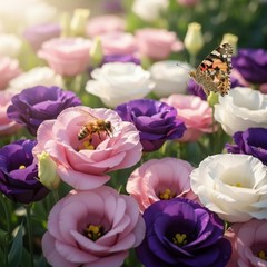 LISIANTHUS Mixed Color Eustoma 25+ Flower Seeds, Thornless Rose Seed, Non-GMO