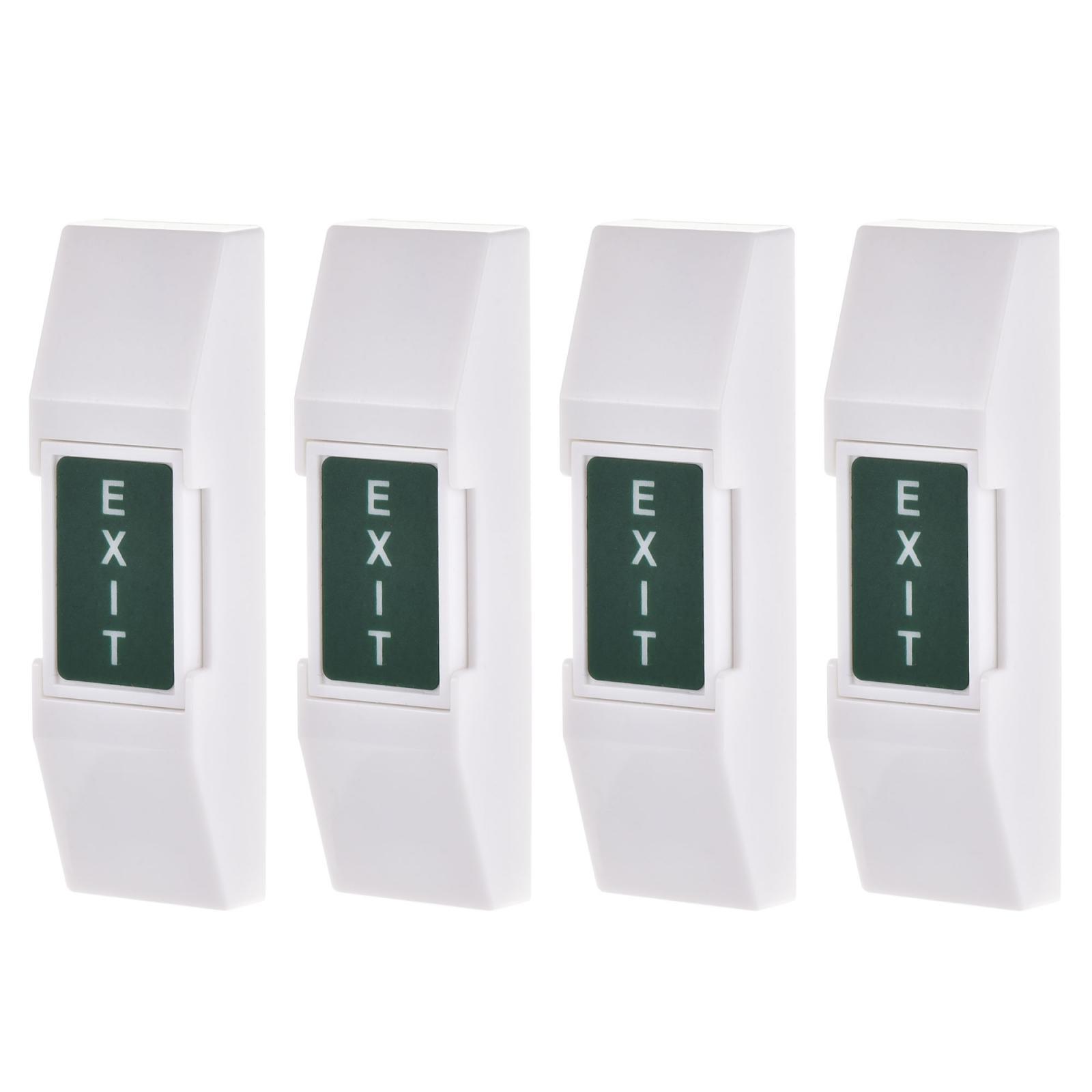 4pcs Push to Exit Button Release Switch PC Panel 12V 3A White 76mmx23mm gallery