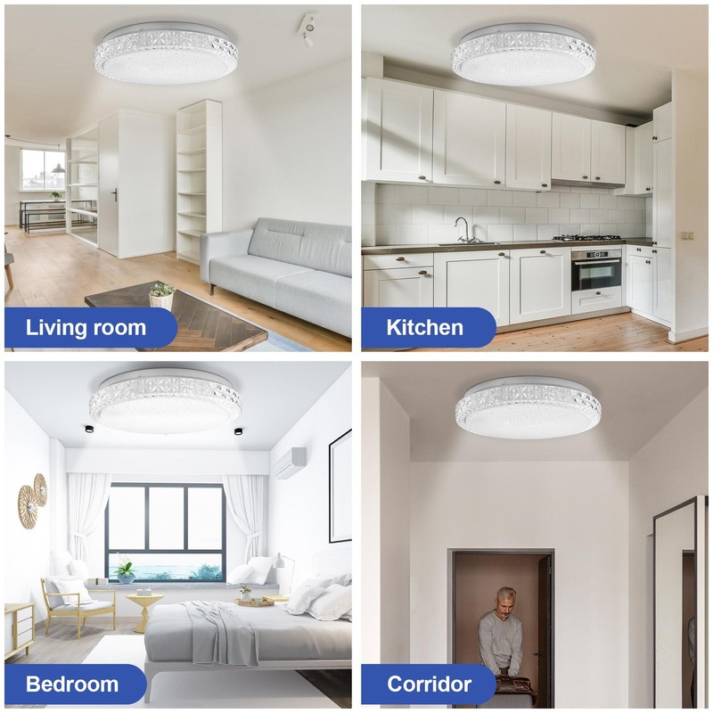 LED Flush Mount Ceiling Light Ultra Thin Round Cool White 6000K 18W/24W/36W/48W gallery