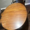 7-Piece Oval Wood Dining Table Set w/ 6 Floral Chairs Brown/Black 60x42x30 gallery
