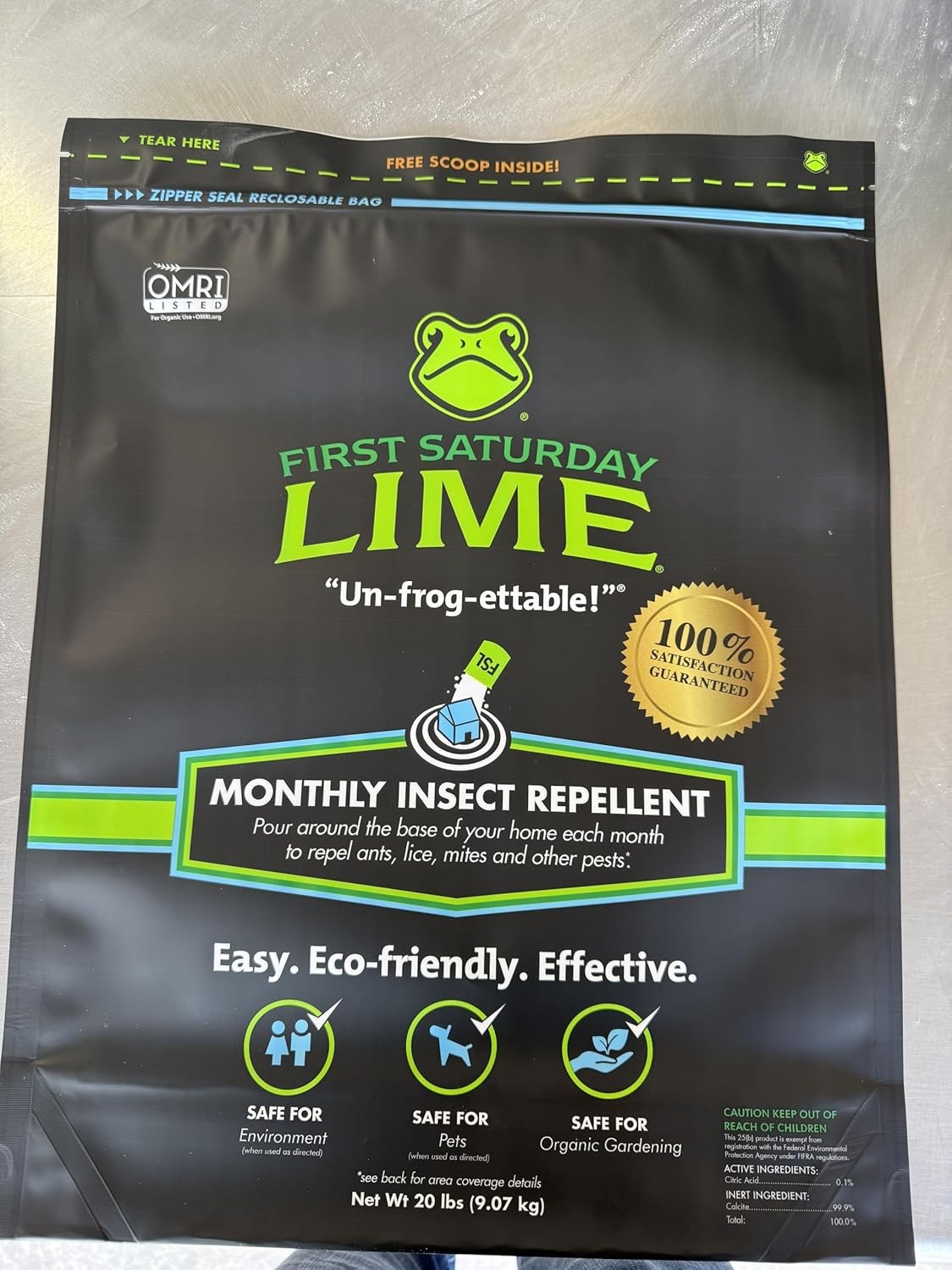 First Saturday Lime 20lb Bag - Monthly Insect Shield - Free Shipping. gallery