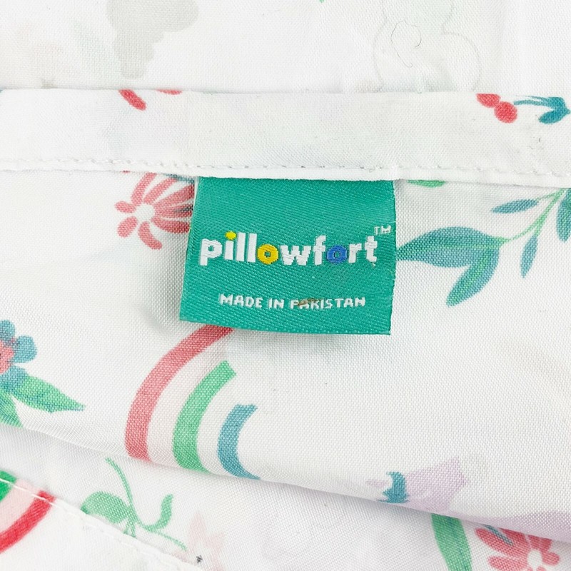 Pillowfort Target Full Flat Sheet Unicorn Rainbow White Purple Green EUC 81x96" gallery