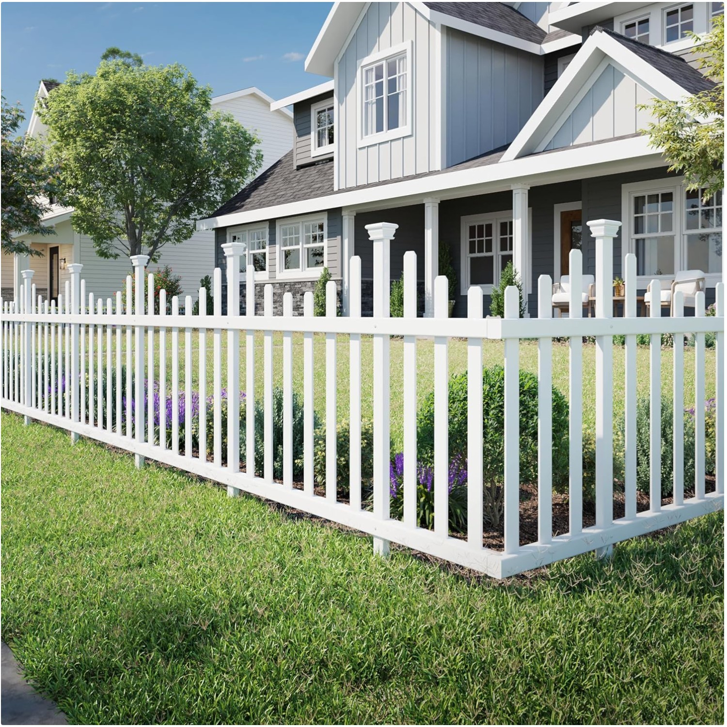Weatherproof 2-Pack Fence Panels - Easy No Dig Installation for Backyard gallery