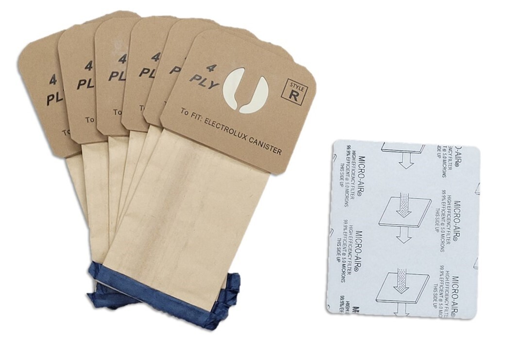 6 Electrolux Renaissance Canister Vacuum Cleaner Style R filter Bags 9000 8000 gallery