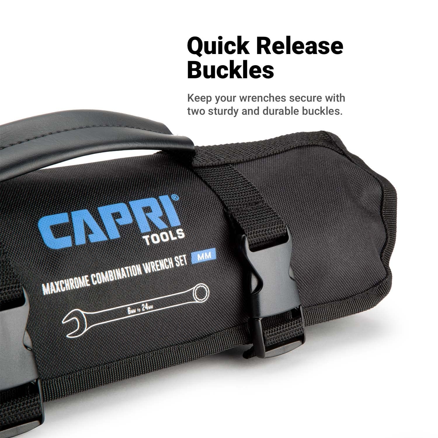 Capri Tools Wrench Roll Up Pouch, Metric, 19 Pockets gallery